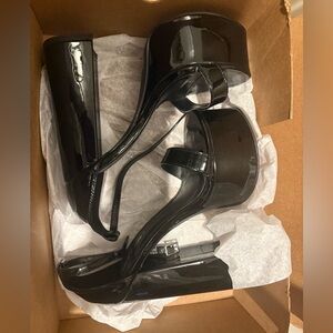 Public Desire wide fit platform heels never worn